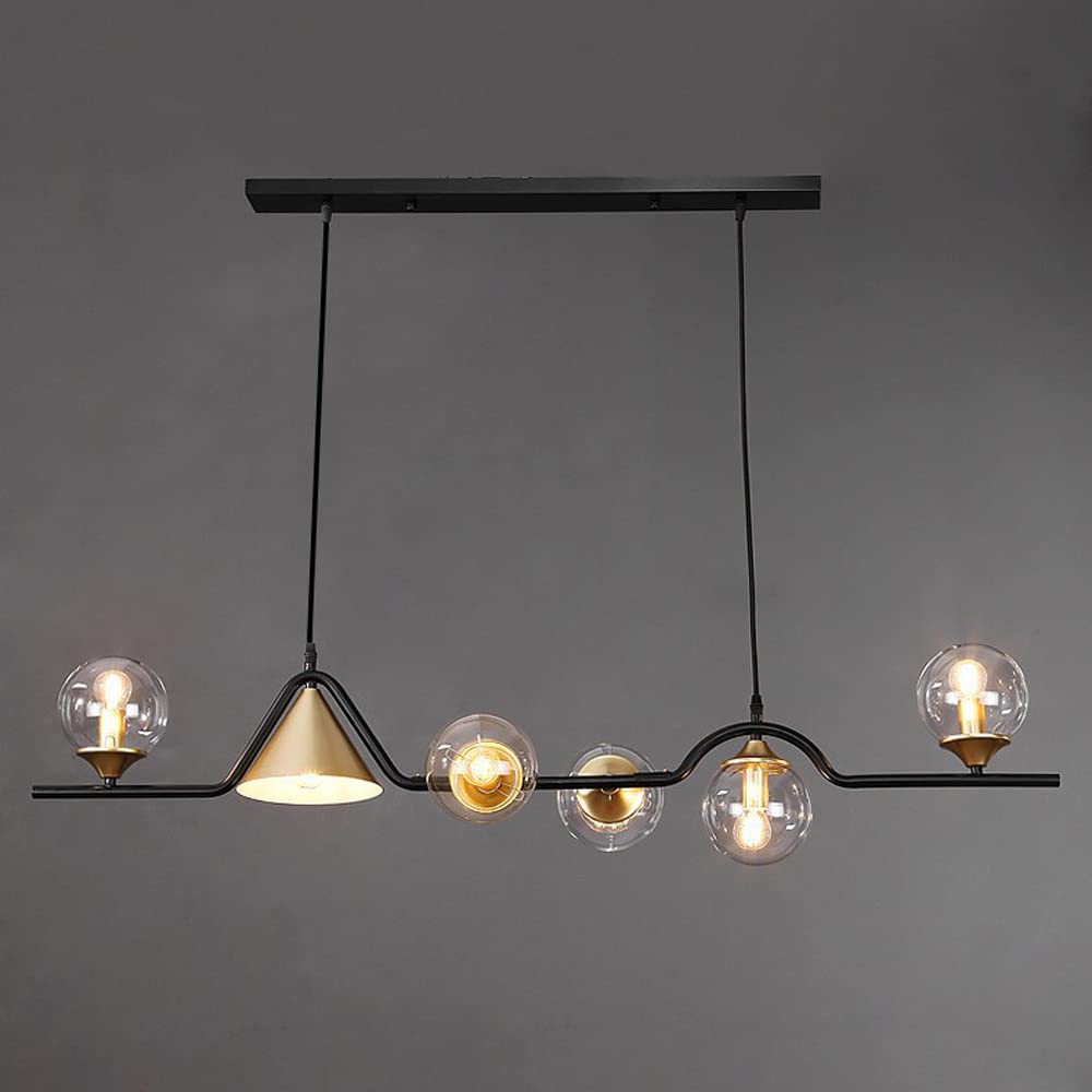 Arisha Modern LED Pendant Light Black/Gold Glass Living Room/Bedroom - Neutral Decor