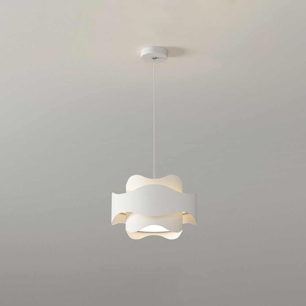 Arisha Art Deco Flower Shape Pendant Light, White - Neutral Decor