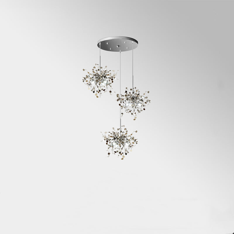 Olivia Artsy Classy Cluster Fireworks Pendant Light, Stainless steel - Neutral Decor