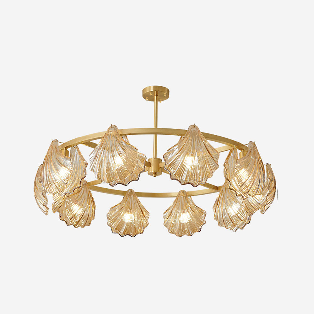 Kristy Modern Annular Metal And Glass Pendant Light, Black/Gold - Neutral Decor