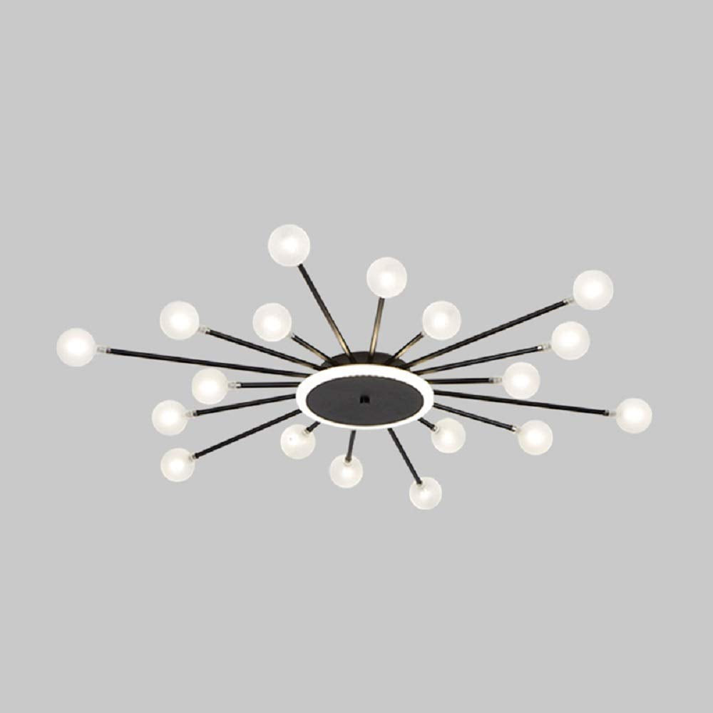 Arisha Nordic LED Flush Mount Ceiling Light Gold/Black Metal Living Room - Neutral Decor