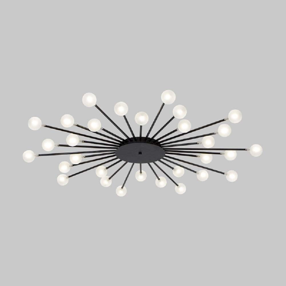 Arisha Nordic LED Flush Mount Ceiling Light Gold/Black Metal Living Room - Neutral Decor