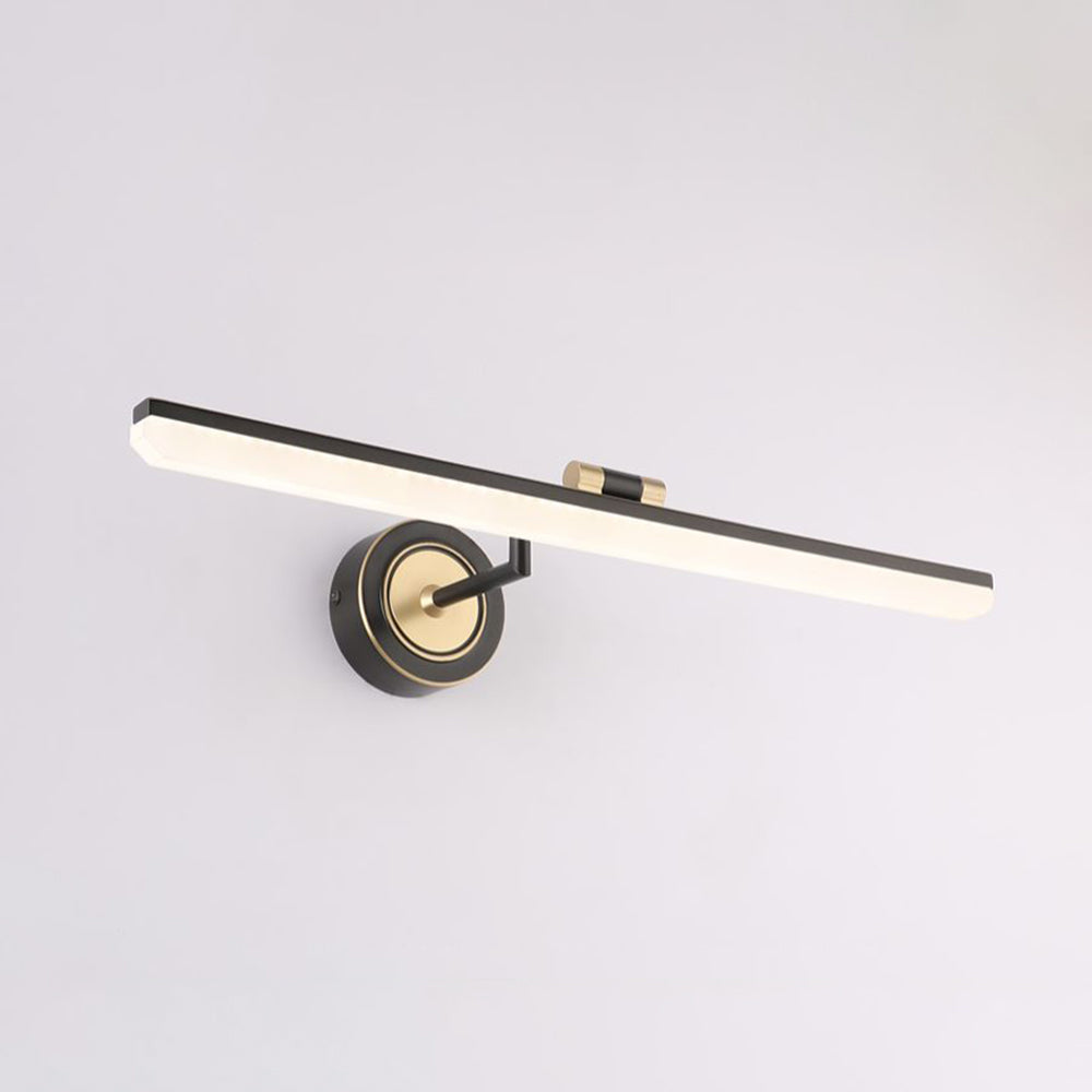 Arisha Vintage Linear Metal/Acrylic Wall Lamp, Black/Gold - Neutral Decor