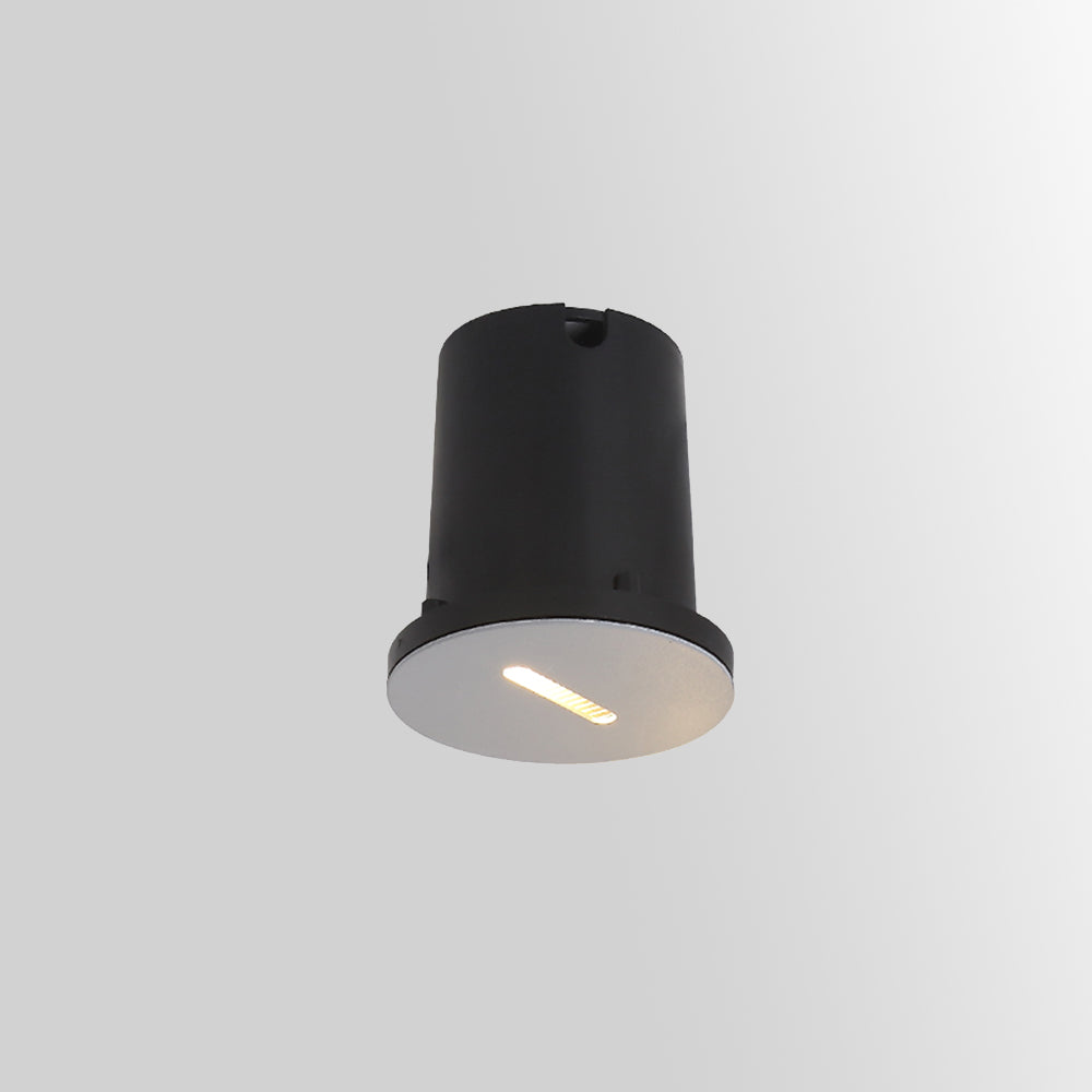 Ray Modern Metal Square/Circular Outdoor Deck/Step Light, Black - Neutral Decor