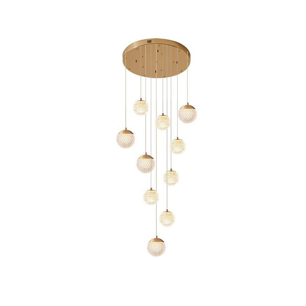 Arisha Multi Staircase Modern Art Deco Pendant Light, Gold - Neutral Decor
