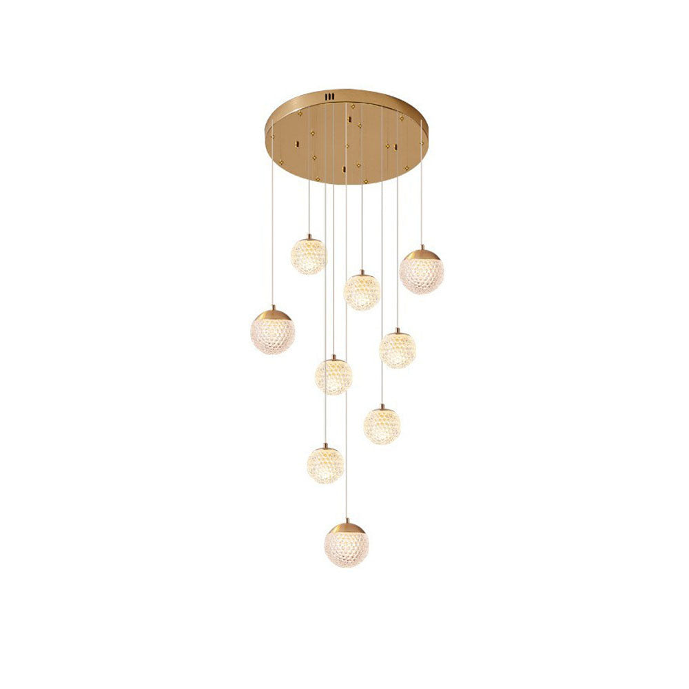 Arisha Multi Staircase Modern Art Deco Pendant Light, Gold - Neutral Decor