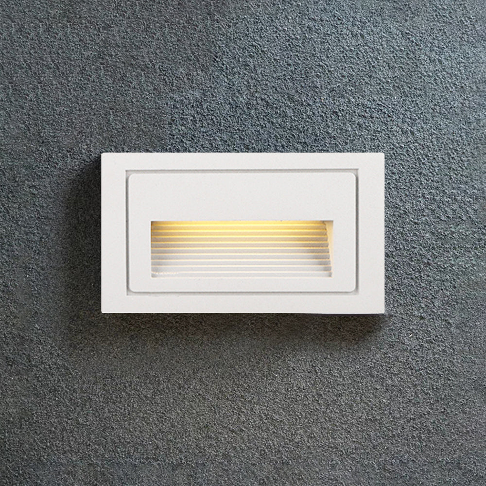 Ray Modern Metal Square Outdoor Deck/Step Light, Black - Neutral Decor