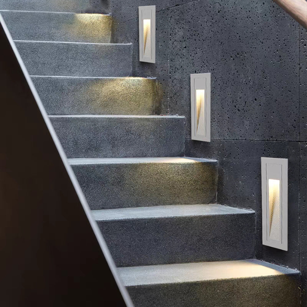 Ray Modern Metal Square Outdoor Deck/Step Light, Black - Neutral Decor
