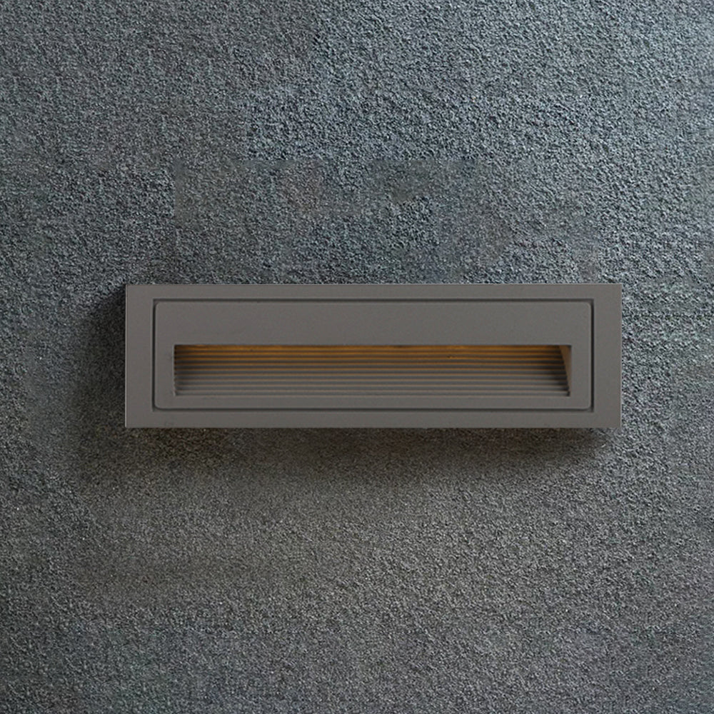Ray Modern Metal Square Outdoor Deck/Step Light, Black - Neutral Decor