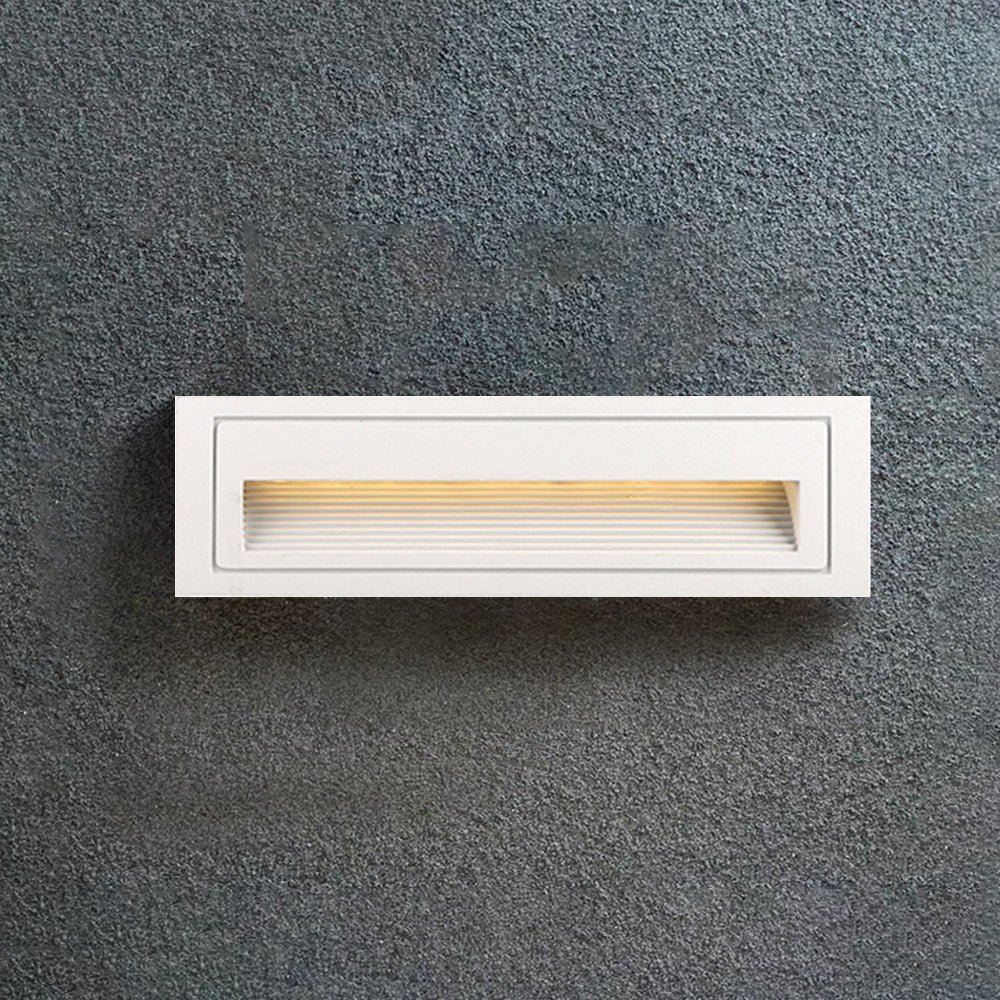 Ray Modern Metal Square Outdoor Deck/Step Light, Black - Neutral Decor