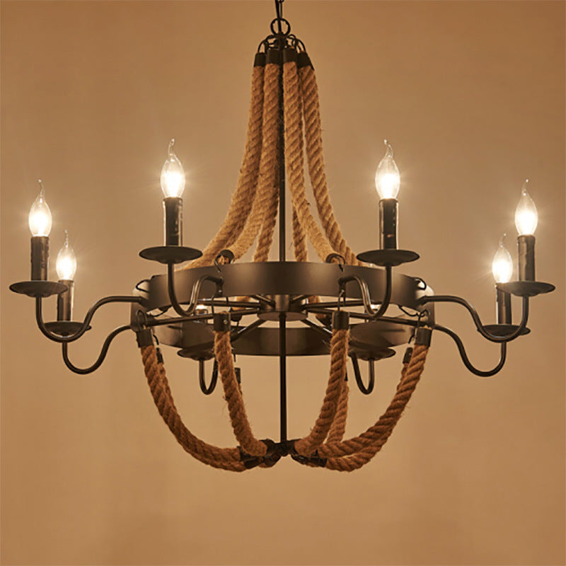 Epoch Vintage Loft Twine Pendant Light Metal Restaurant/Bar - Neutral Decor