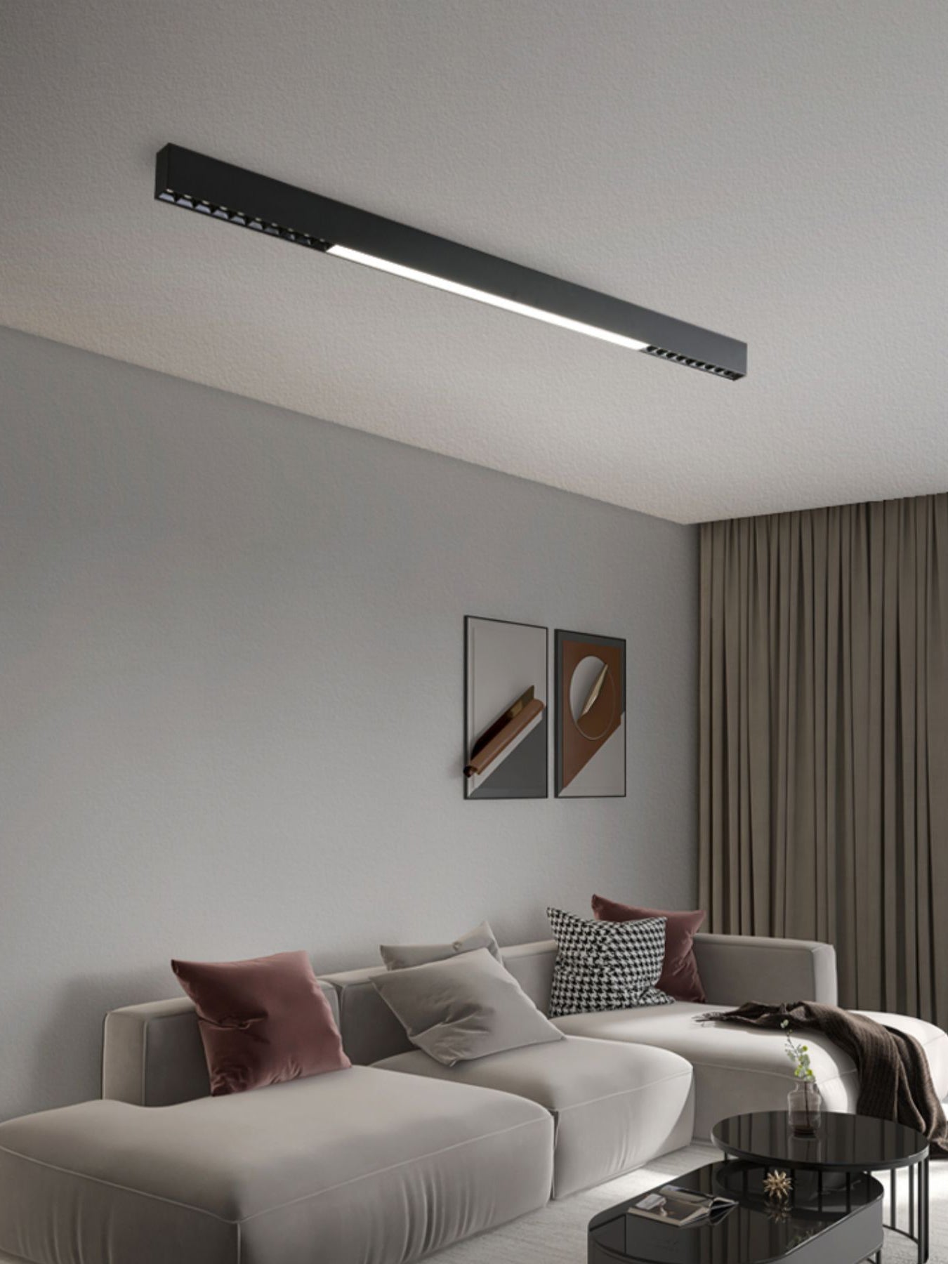 Line Modern Aluminum Floating Light-Neutral Decor