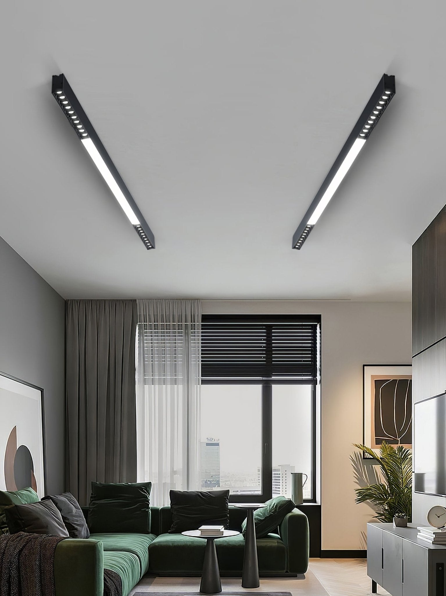 Line Modern Aluminum Floating Light-Neutral Decor
