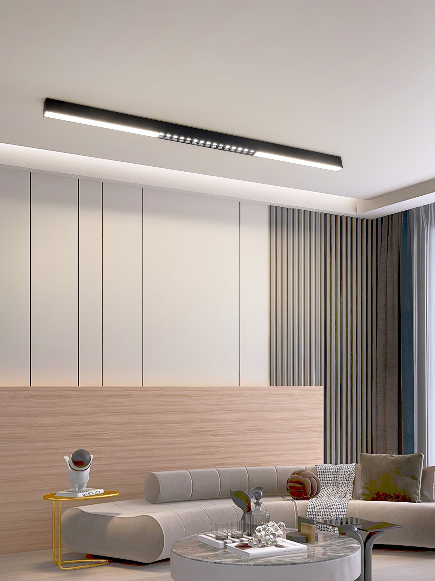 Line Modern Aluminum Floating Light-Neutral Decor