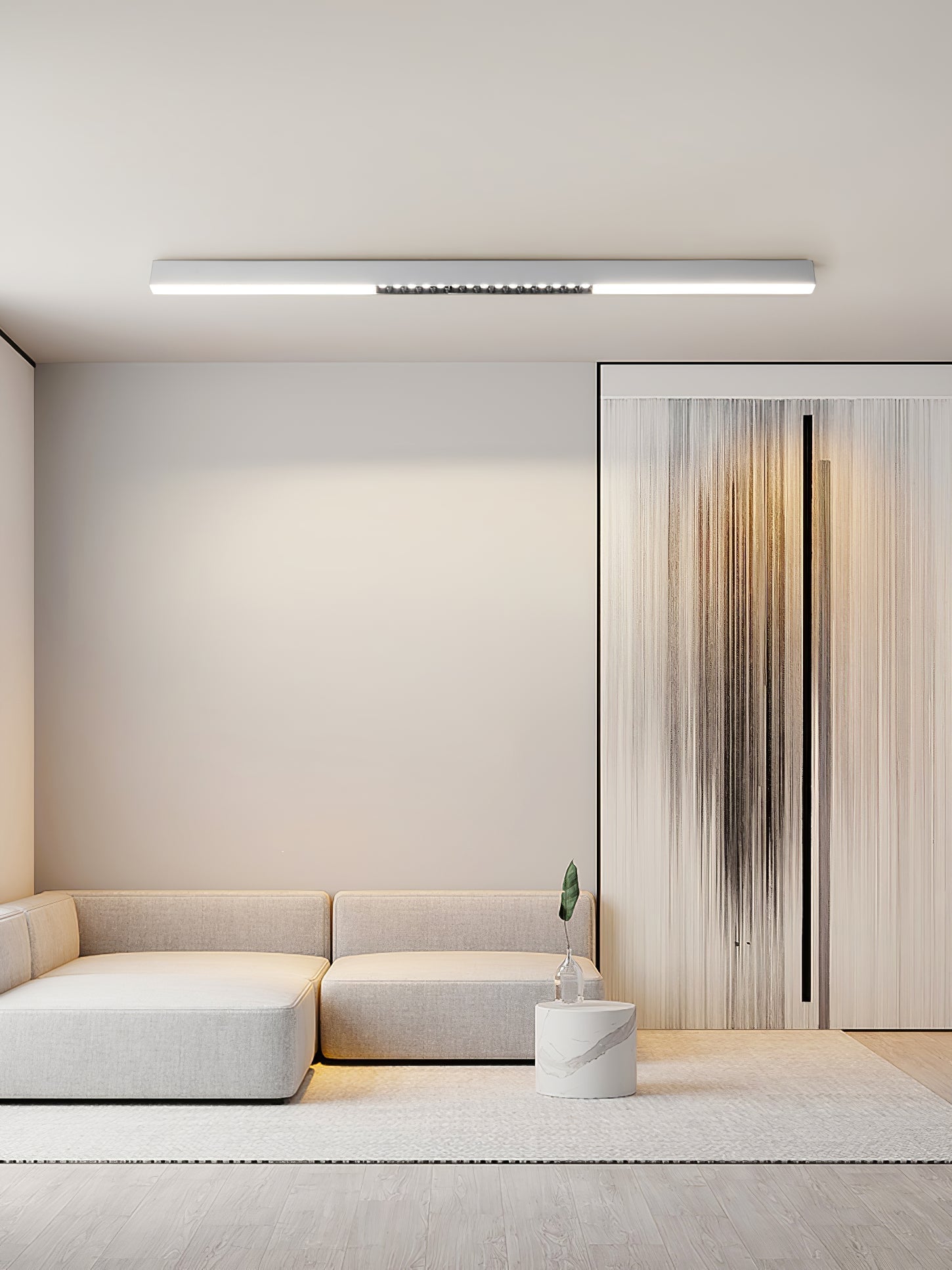 Line Modern Aluminum Floating Light-Neutral Decor