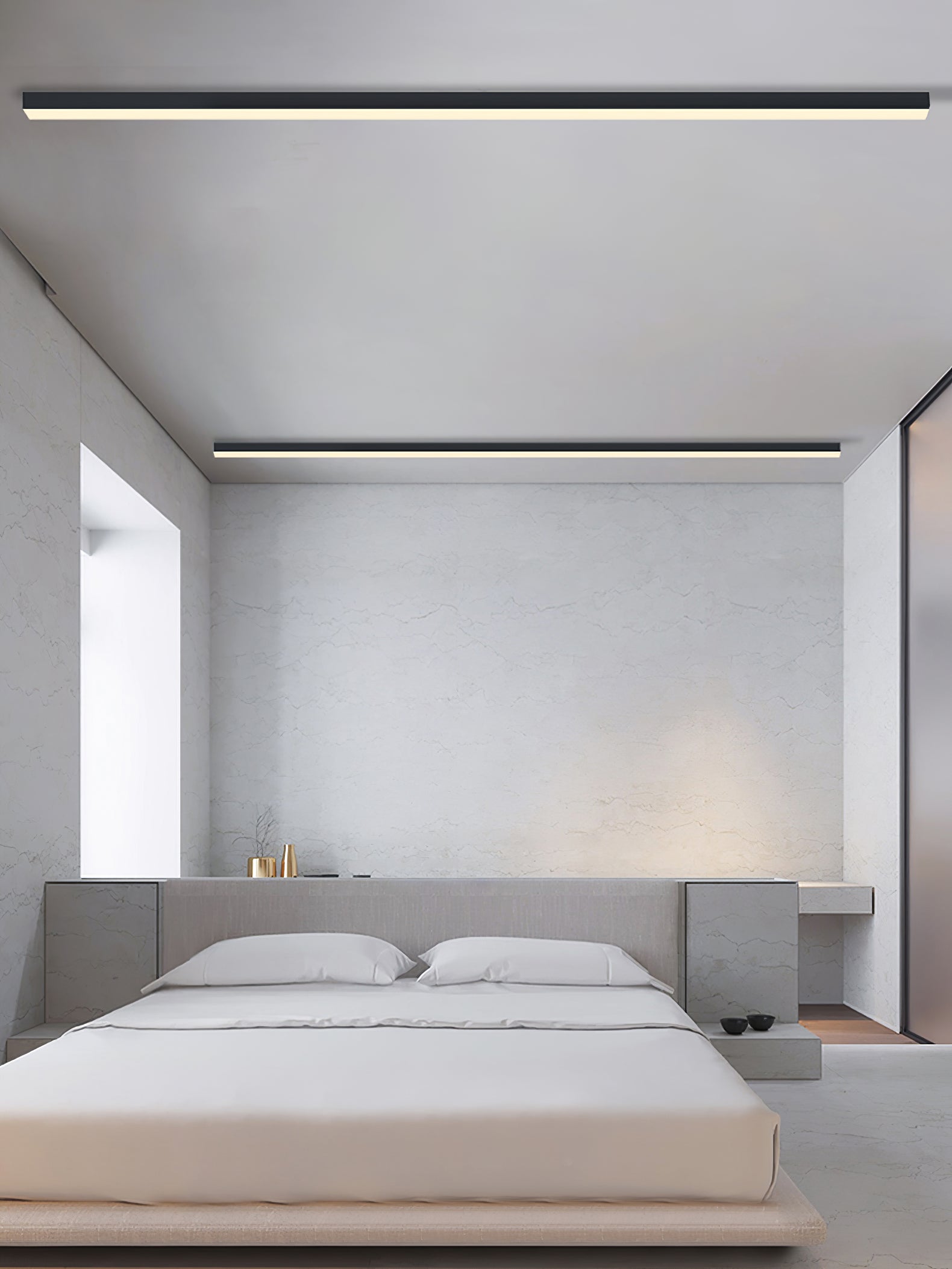 Line Modern Aluminum Floating Light-Neutral Decor