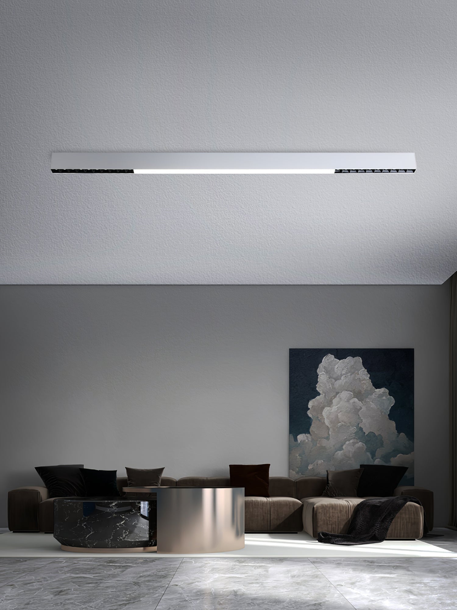 Line Modern Aluminum Floating Light-Neutral Decor