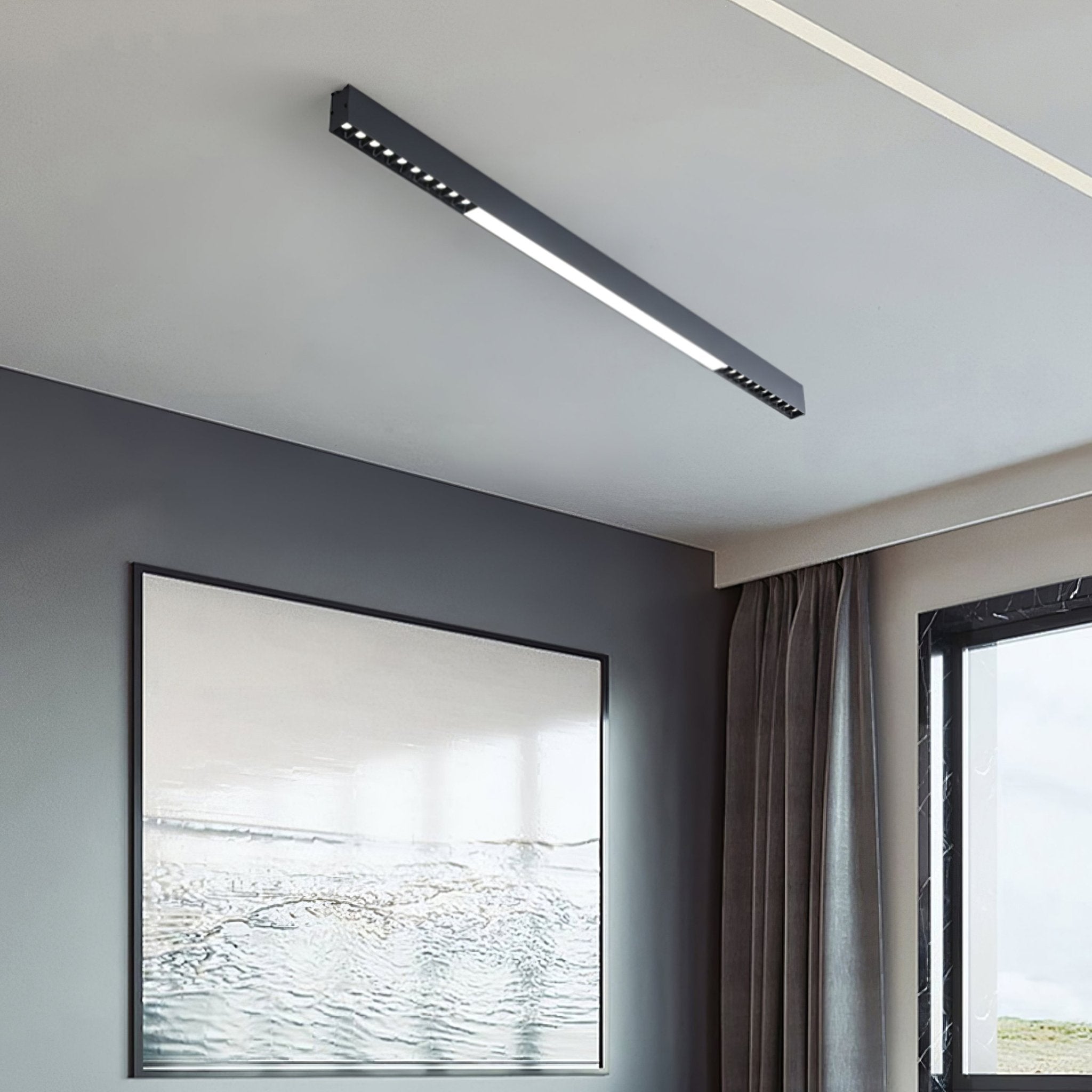Line Modern Aluminum Floating Light-Neutral Decor