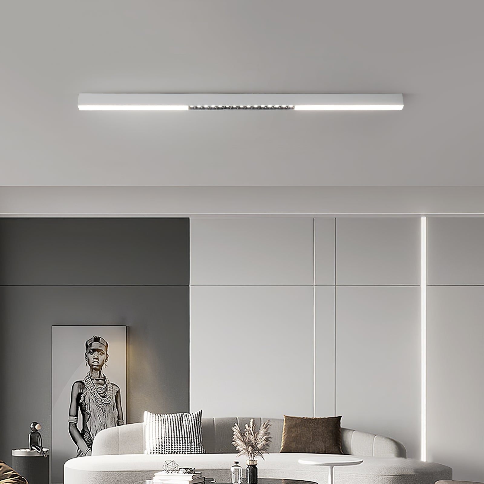 Line Modern Aluminum Floating Light-Neutral Decor