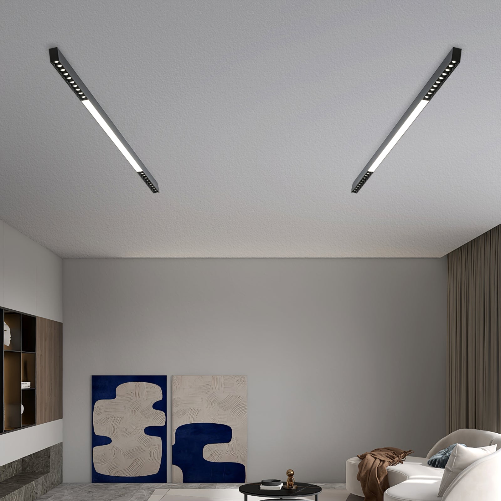 Line Modern Aluminum Floating Light-Neutral Decor