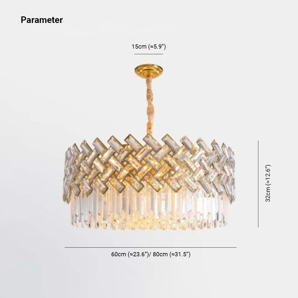 Kristy Luxury Gold Chandelier, Crystal & Metal - Neutral Decor