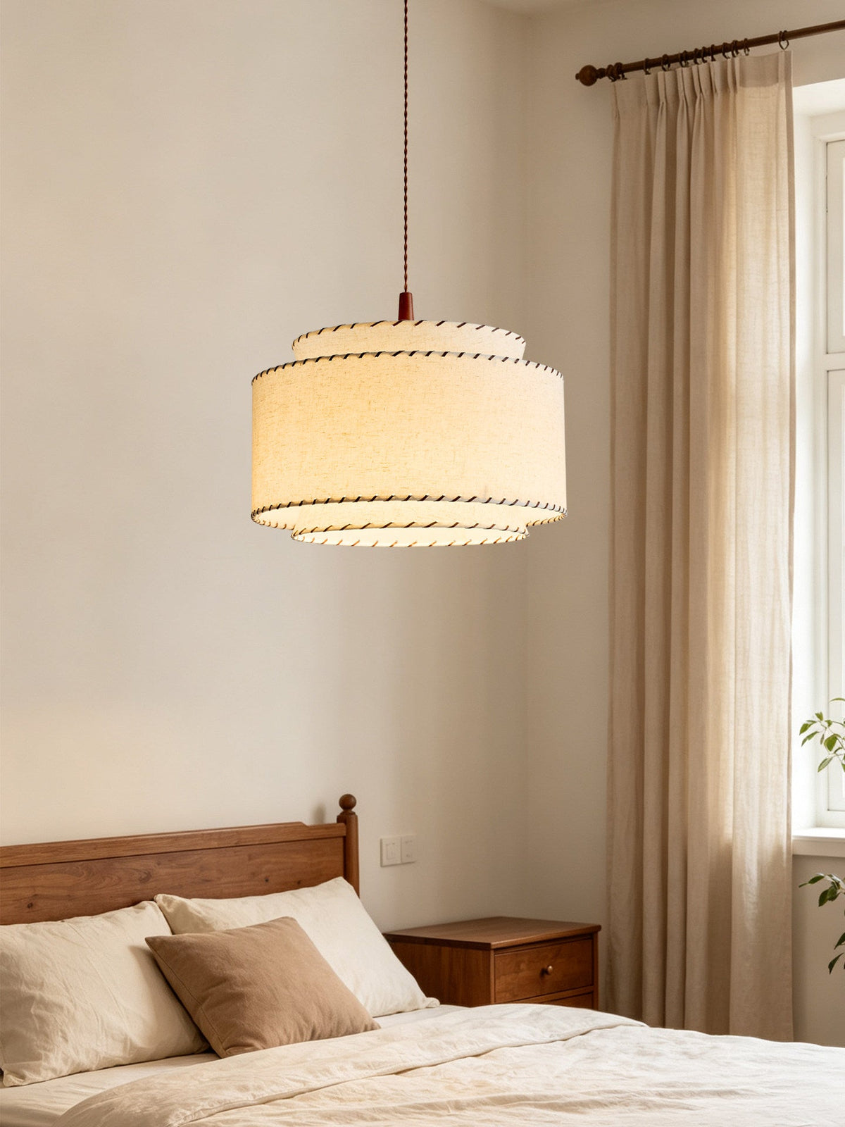 Greywick Stitched Fabric Pendant Lamp