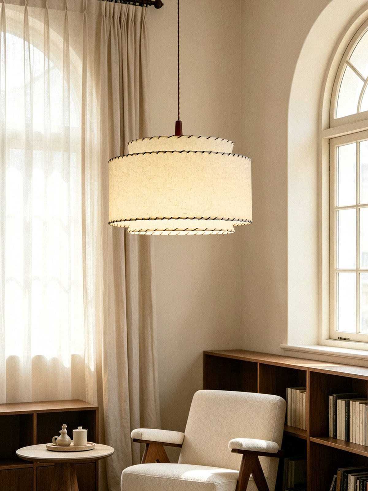 Greywick Stitched Fabric Pendant Lamp