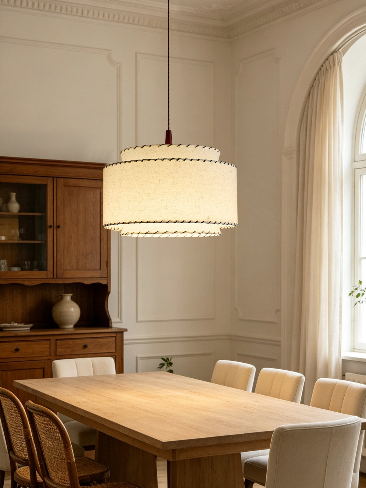 Greywick Stitched Fabric Pendant Lamp