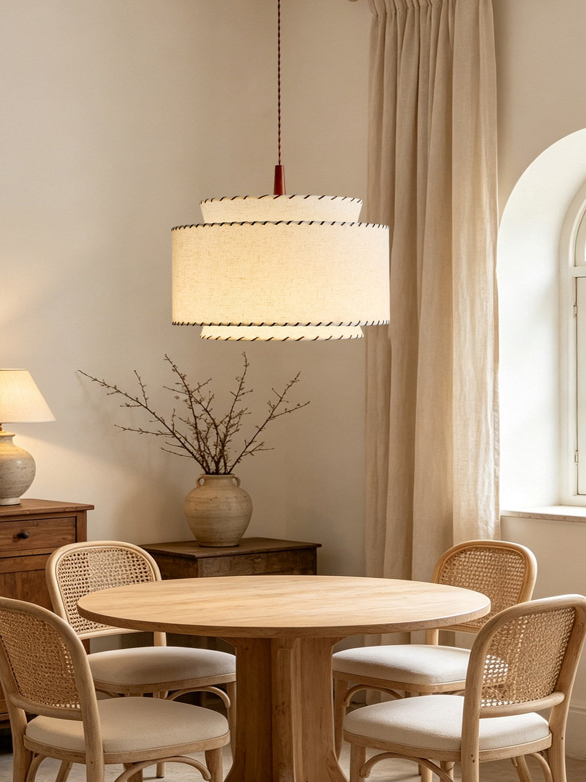Greywick Stitched Fabric Pendant Lamp