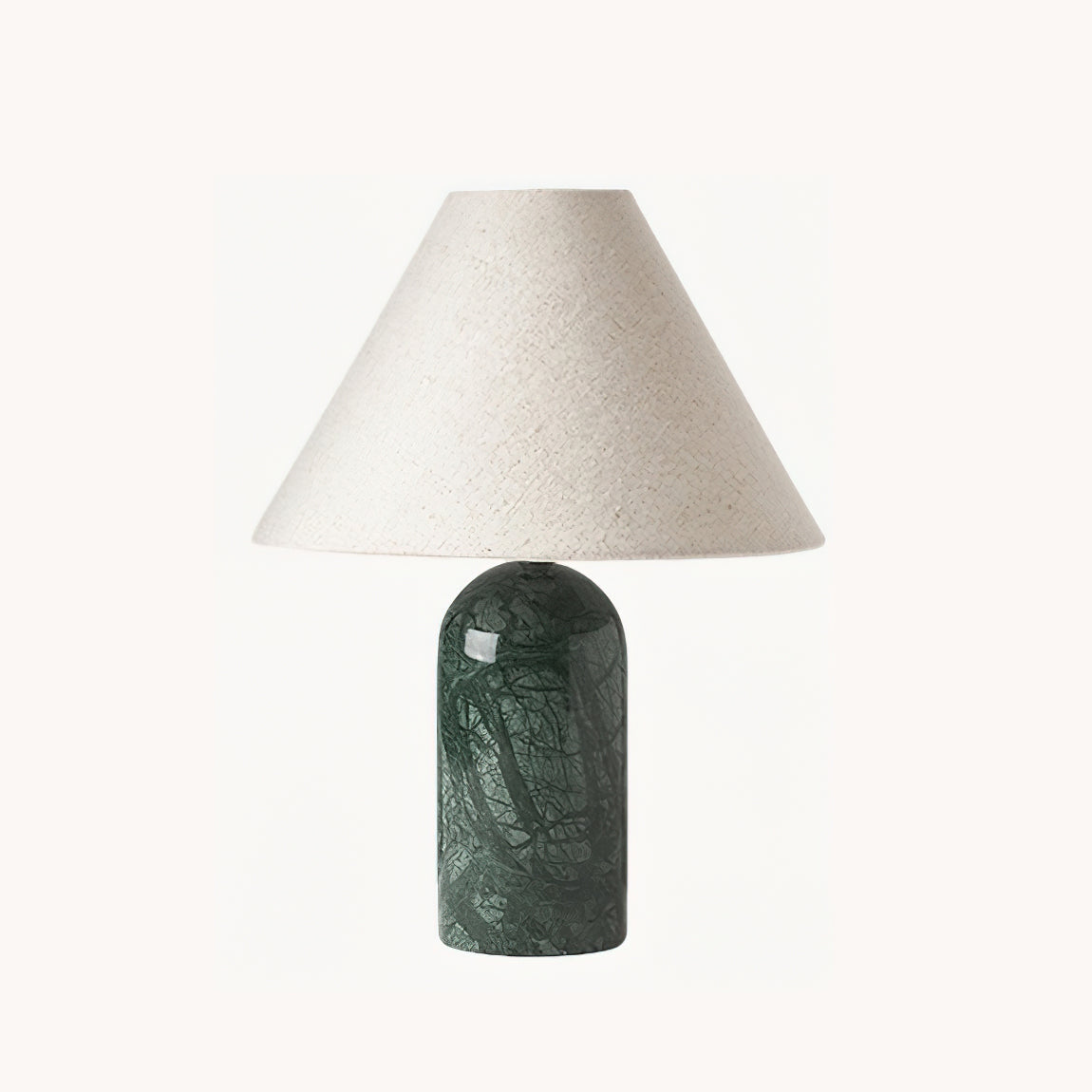 Top-down view of the lamp, highlighting the circular shade and base.
