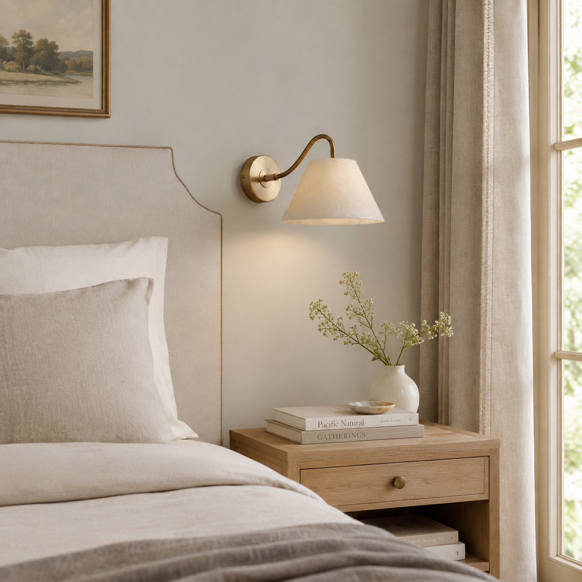 Cloudview Alabaster Wall Sconce