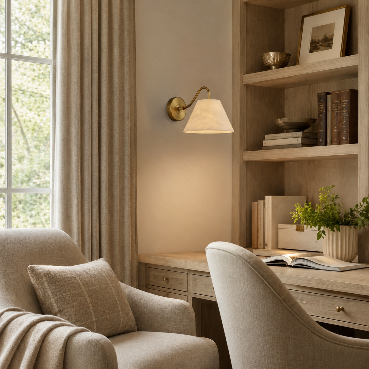 Cloudview Alabaster Wall Sconce