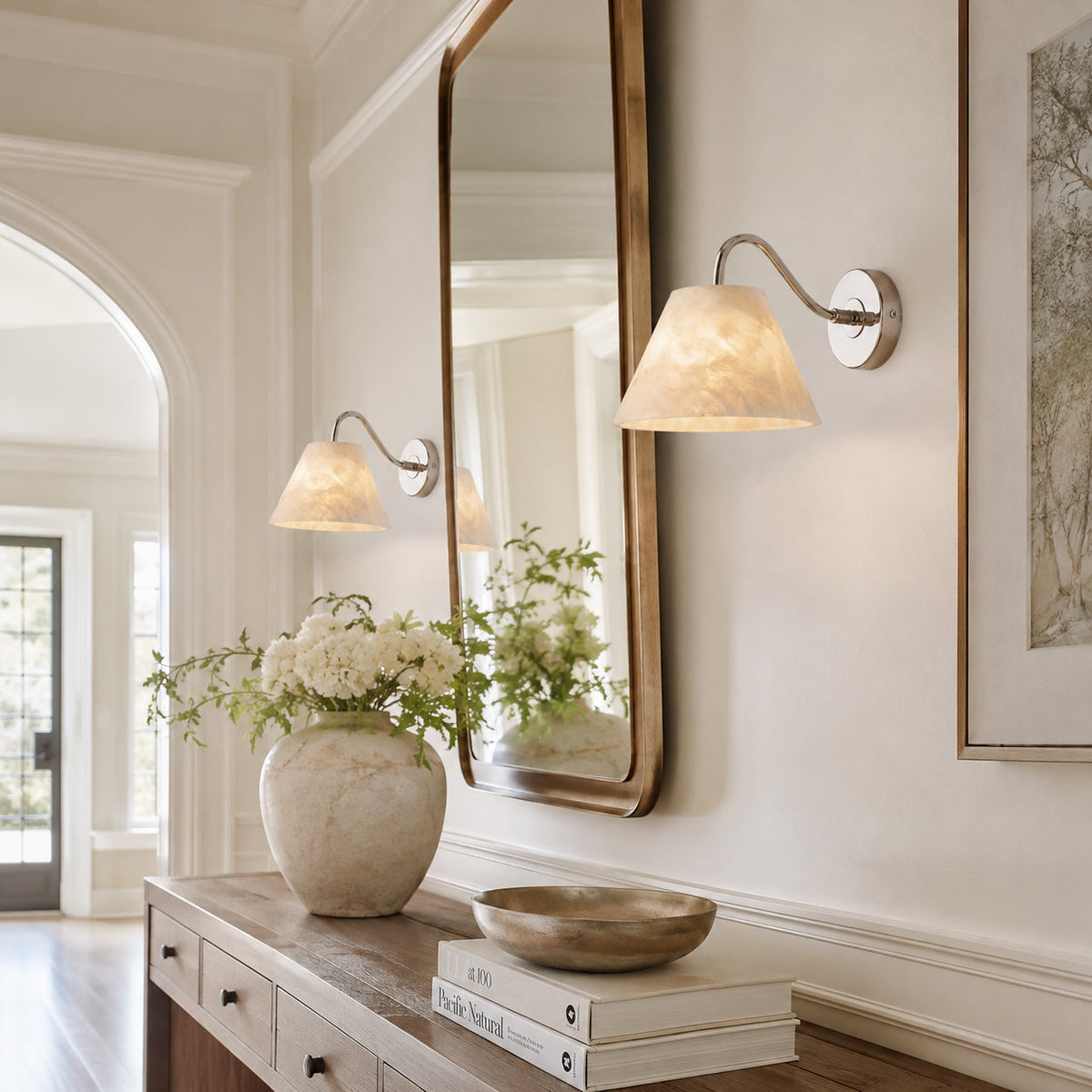 Cloudview Alabaster Wall Sconce