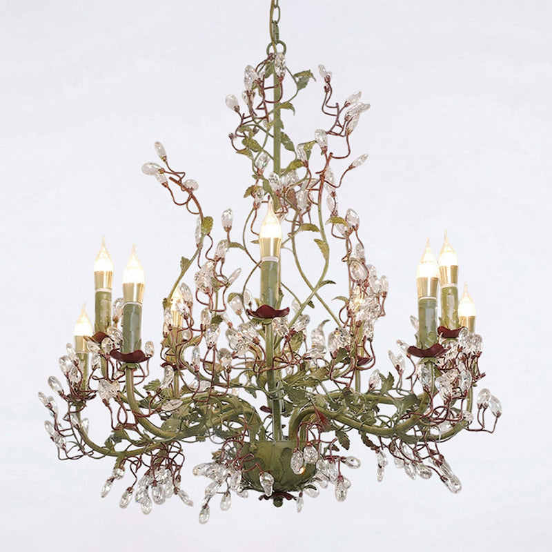 The chandelier unlit, showcasing its sculptural form.