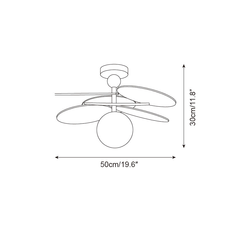 Eldo Wooden Blades Ceiling Light