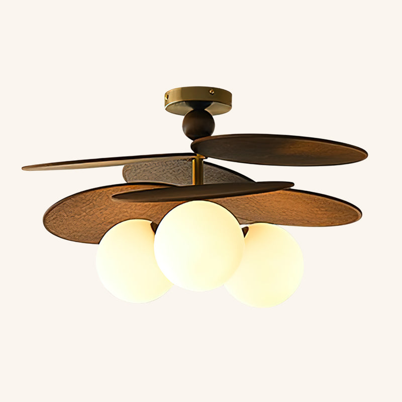 Eldo Wooden Blades Ceiling Light