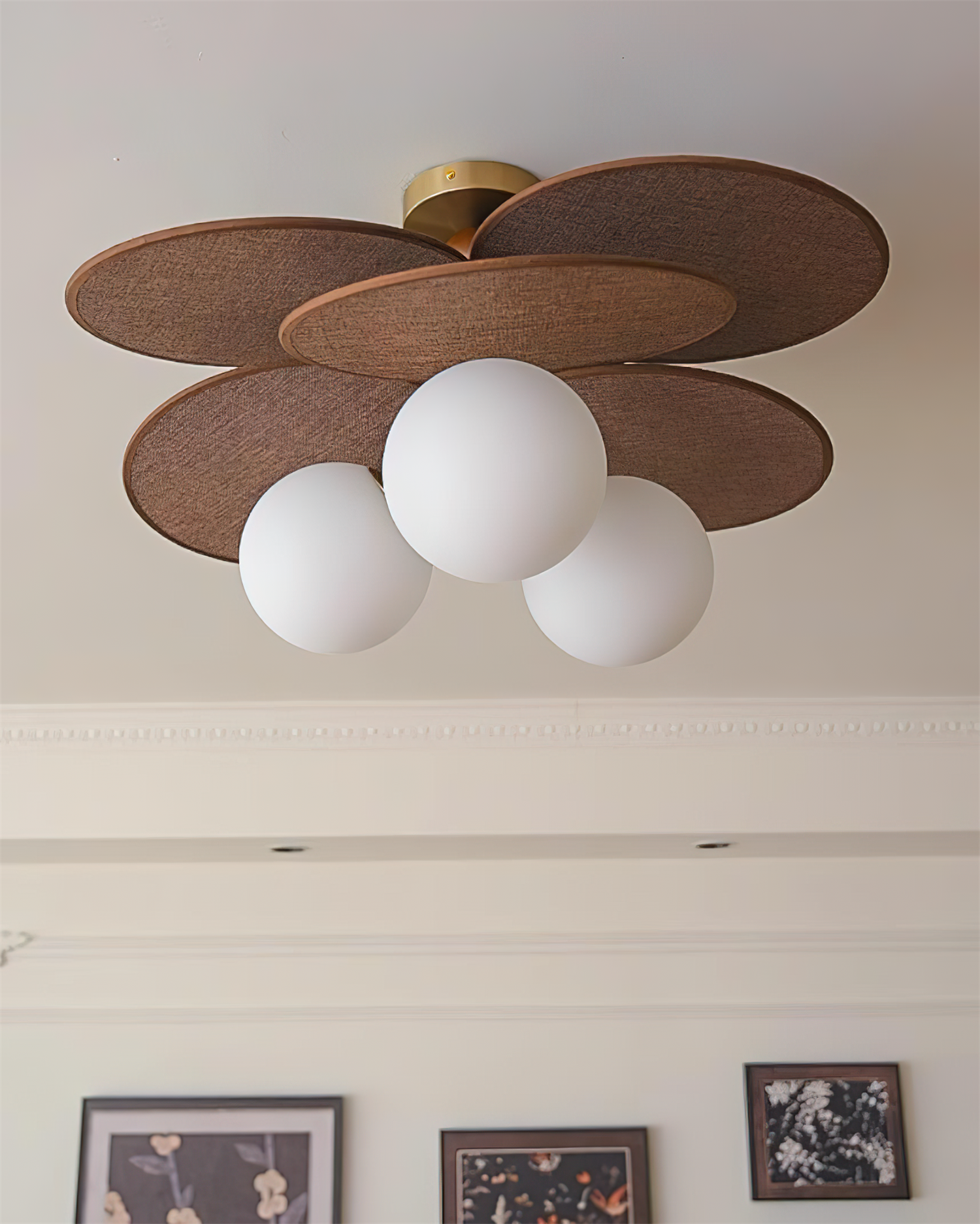 Eldo Wooden Blades Ceiling Light