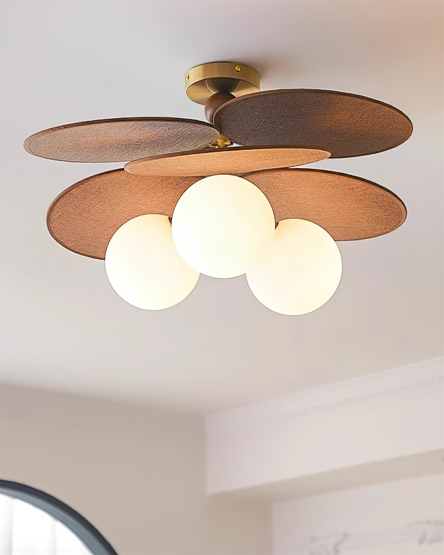 Eldo Wooden Blades Ceiling Light