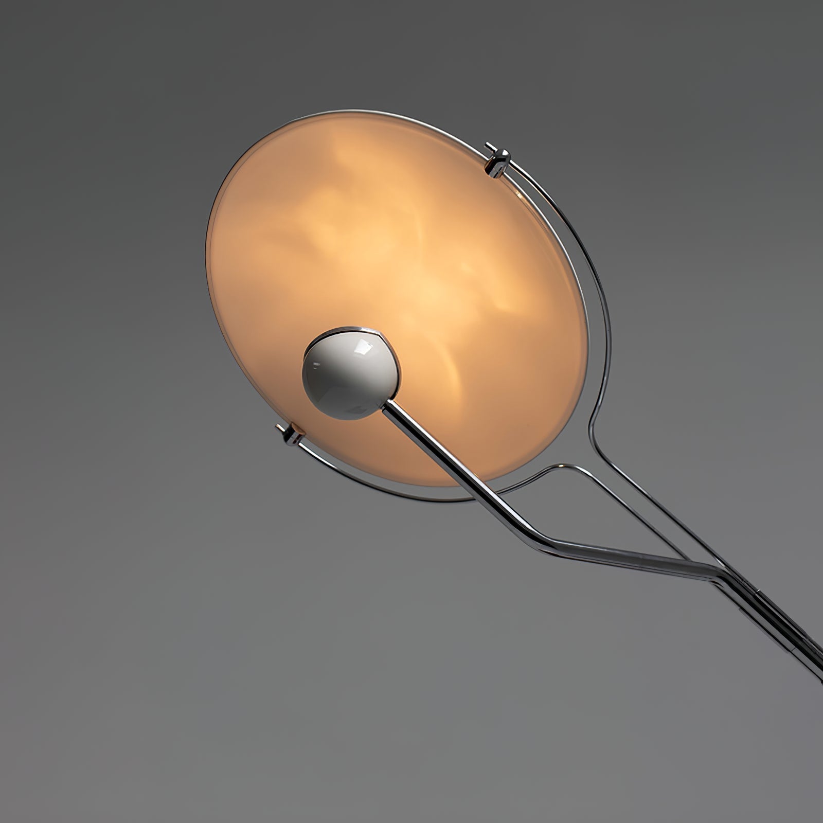 Olvenel Sculptural Chrome Marble Floor Lamp-Neutral Decor