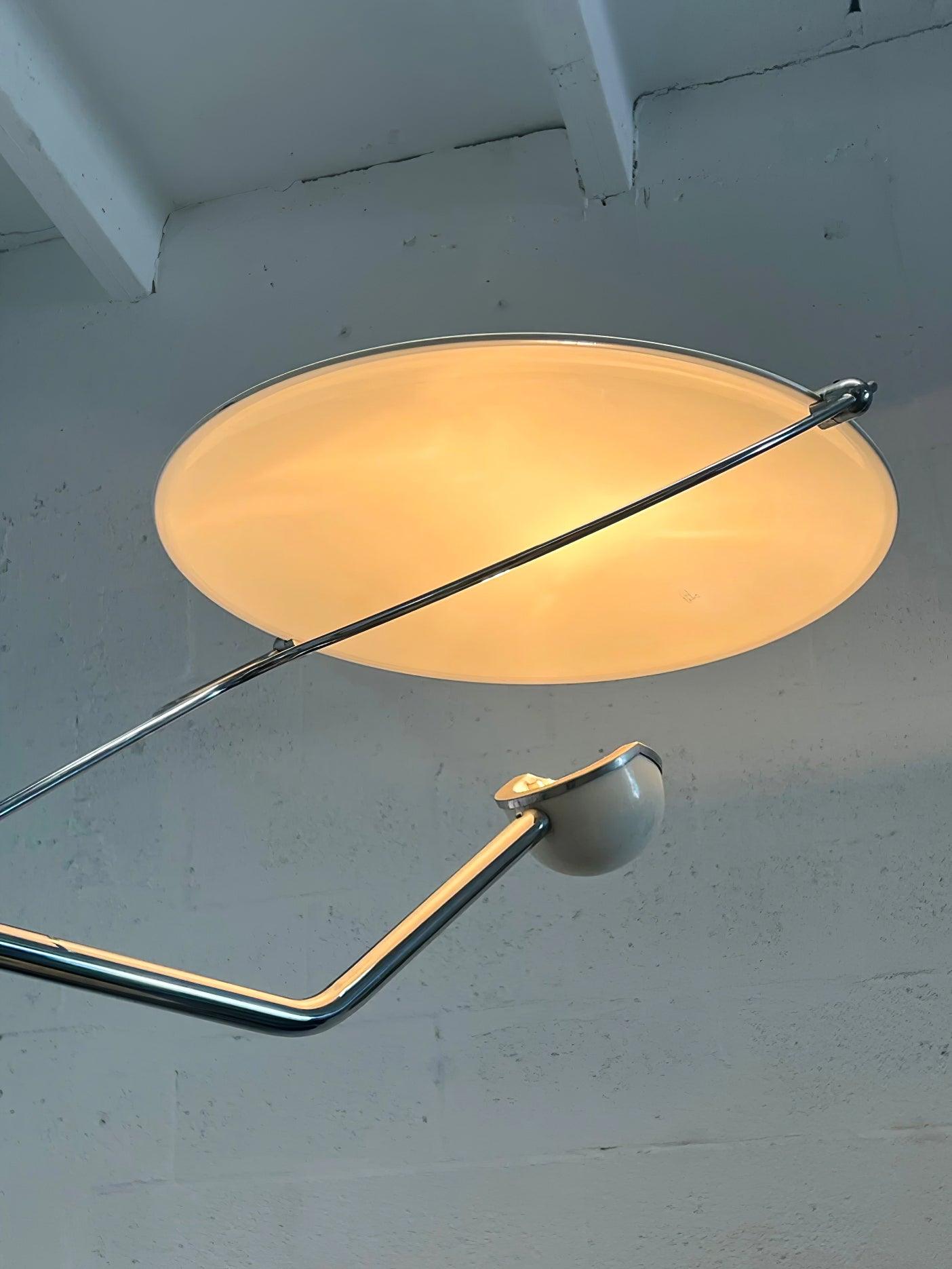 Olvenel Sculptural Chrome Marble Floor Lamp-Neutral Decor