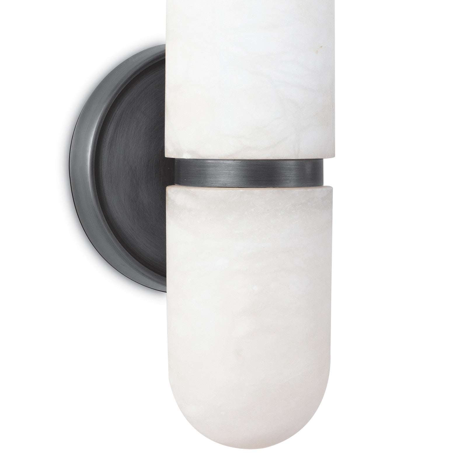 View of the G9 socket inside the alabaster shade.