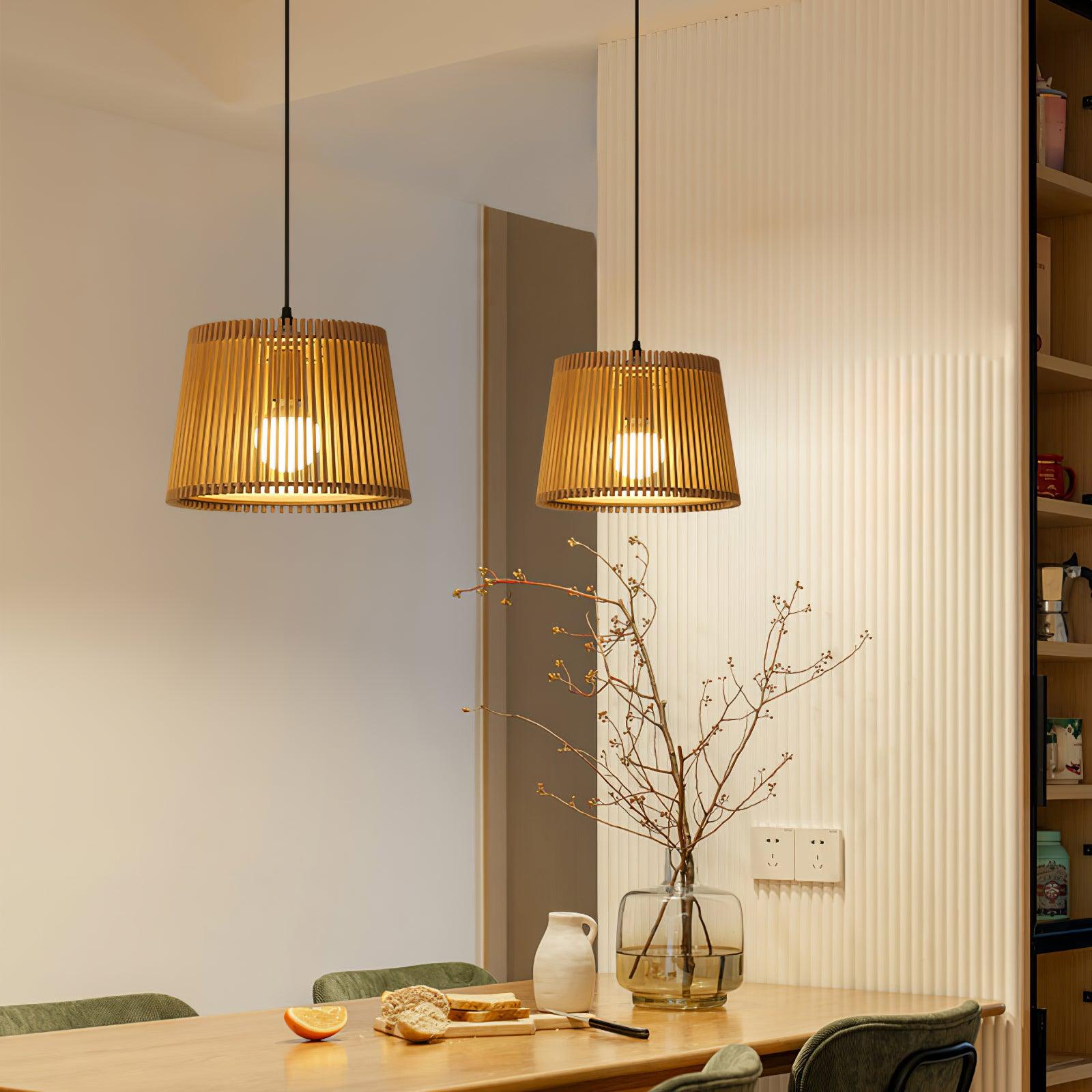 Clou Wood Retro Pendant Lamp-Neutral Decor