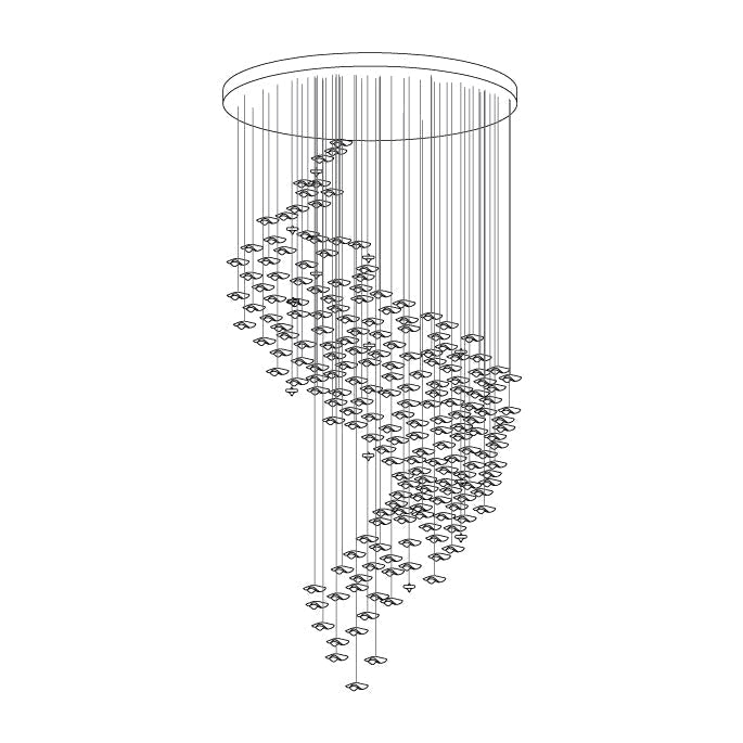 Nephele Crystal Leaf Chandelier-Neutral Decor