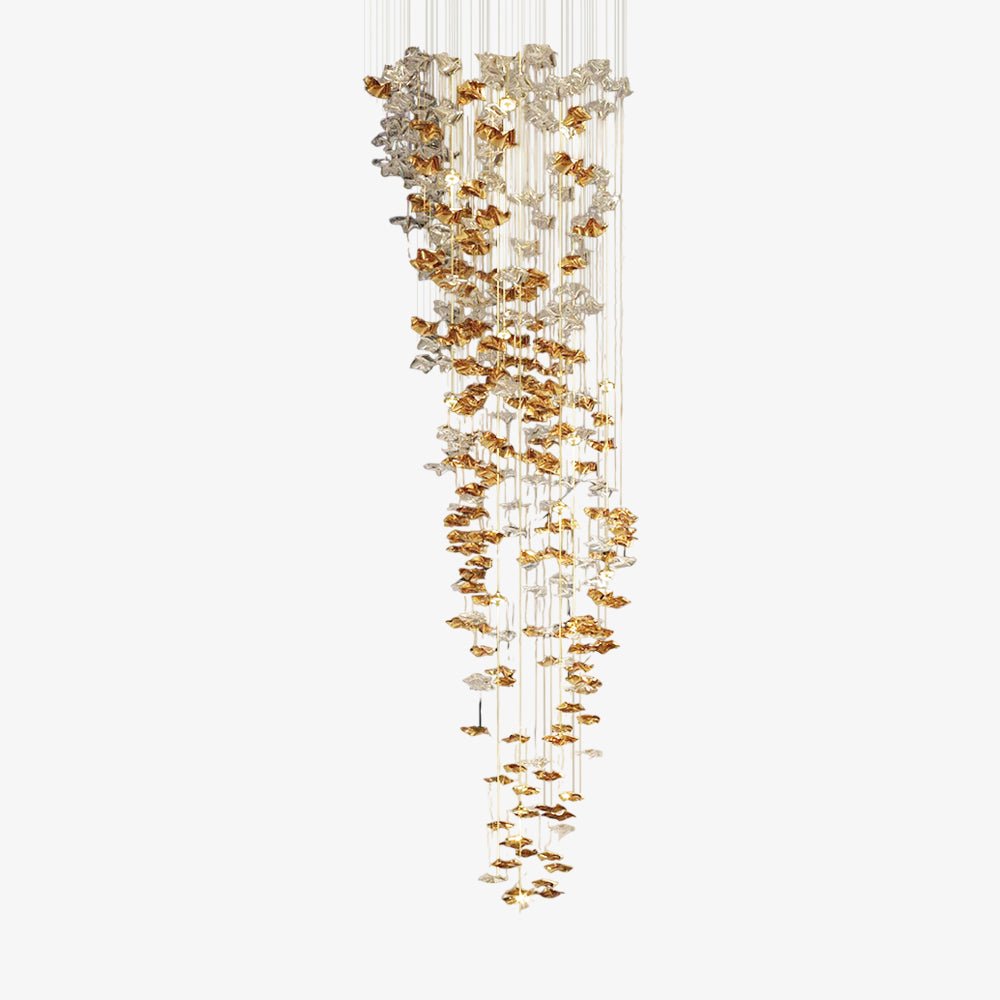 Lisk Luxury Brass Linear Chandelier-Neutral Decor