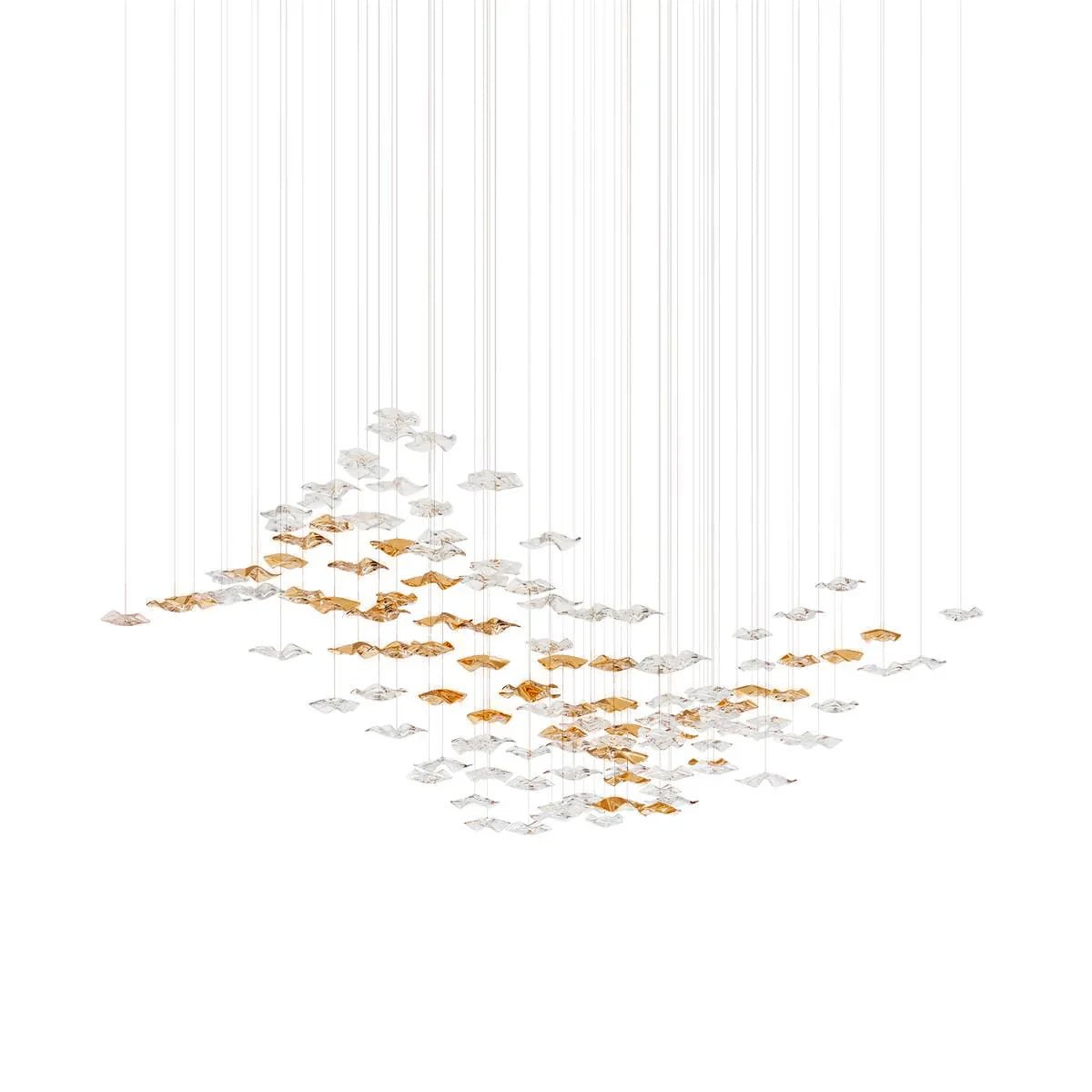 Nephele Crystal Leaf Chandelier-Neutral Decor
