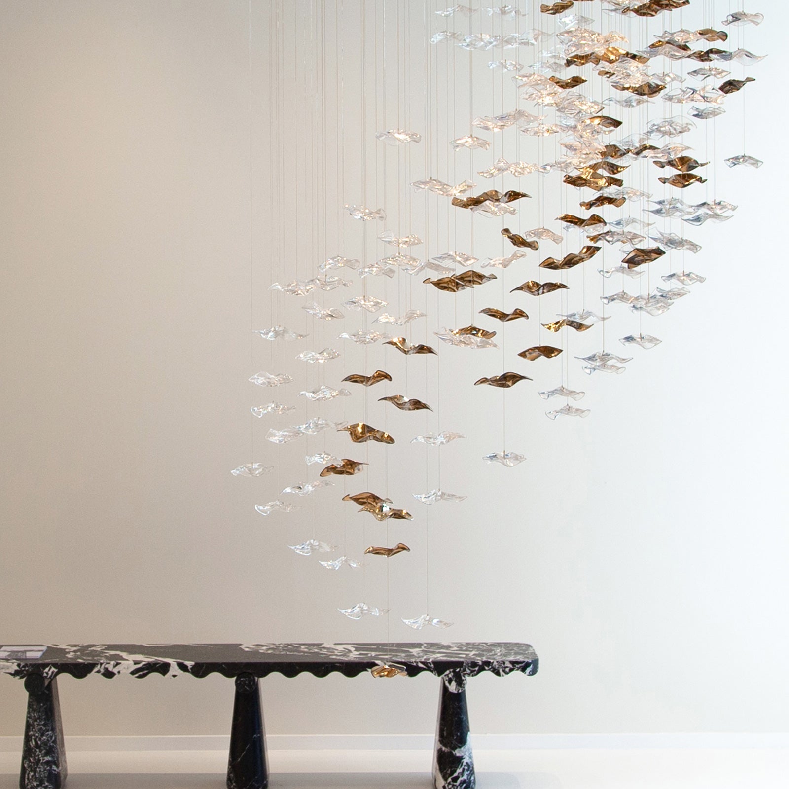 Nephele Crystal Leaf Chandelier-Neutral Decor