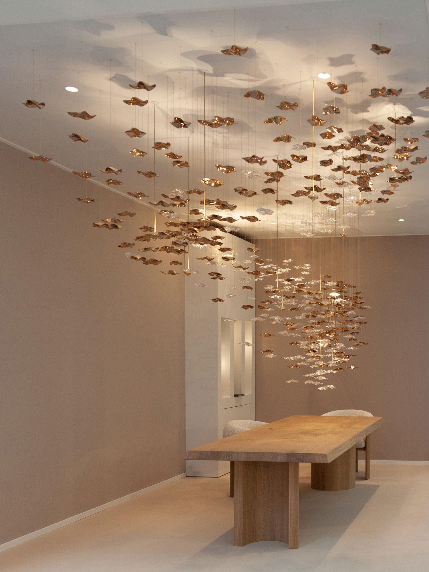 Lisk Luxury Brass Linear Chandelier-Neutral Decor