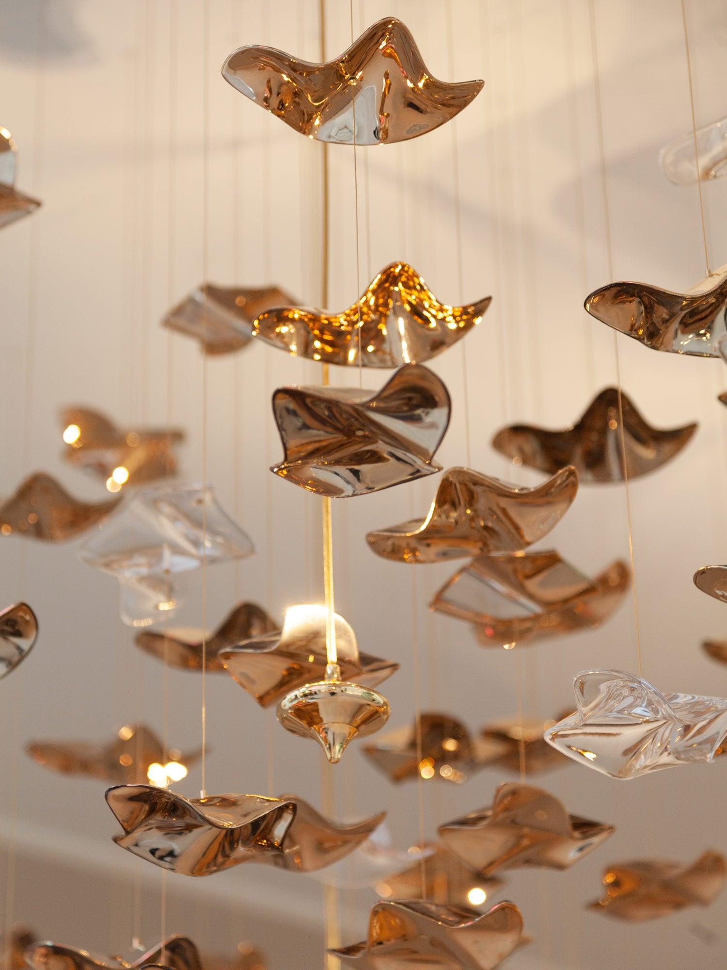 Lisk Luxury Brass Linear Chandelier-Neutral Decor