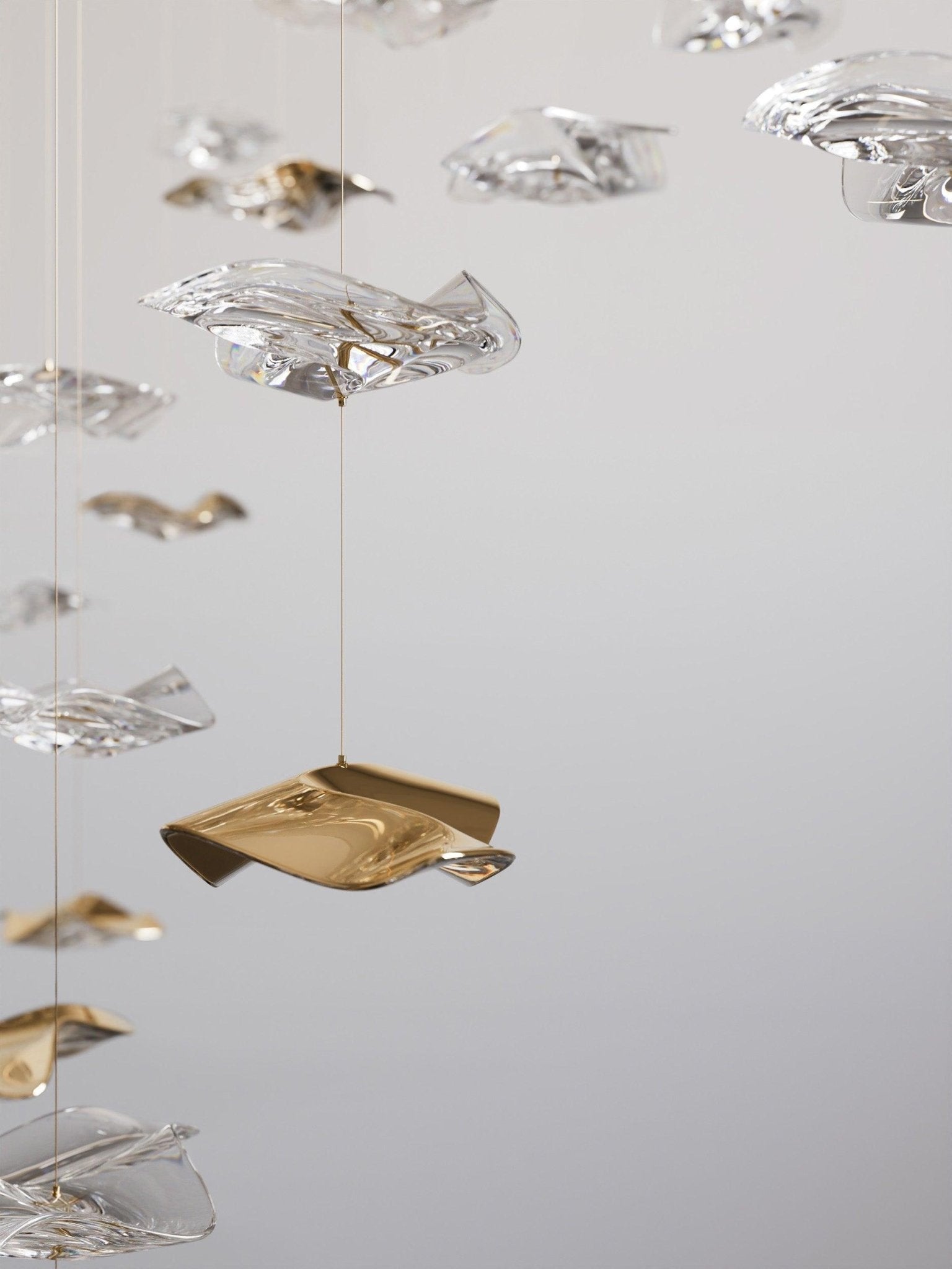 Lisk Luxury Brass Linear Chandelier-Neutral Decor