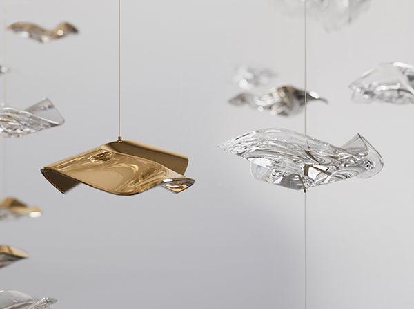 Nephele Crystal Leaf Chandelier-Neutral Decor